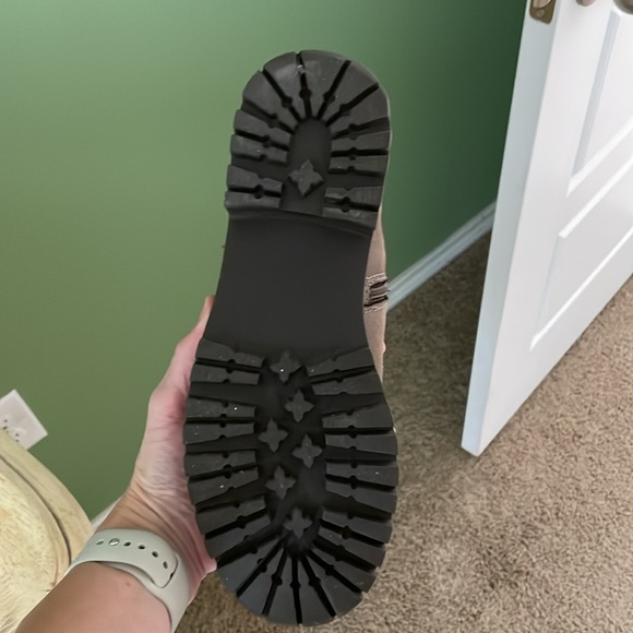 Cliffs Dark Taupe Biker Boots with Knit Detail - Picture 6 of 7